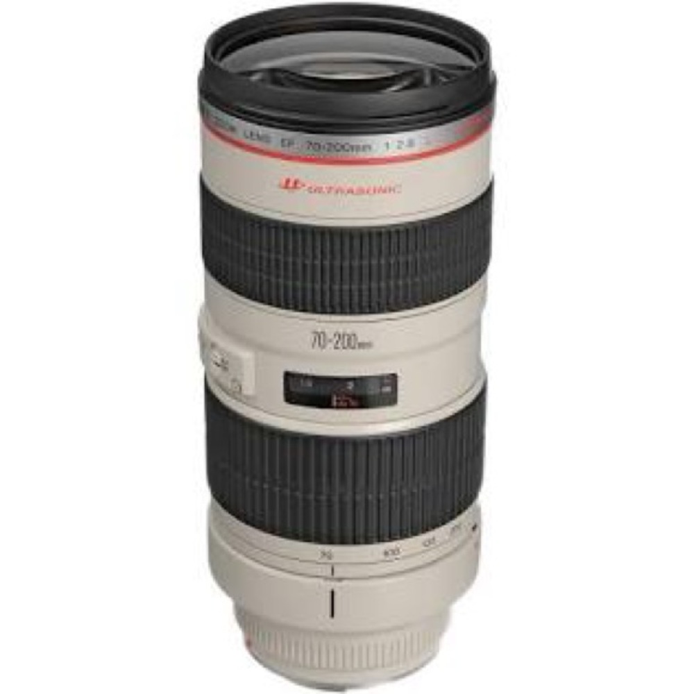 Canon 70-200mm/f2.8 camera lens (white)